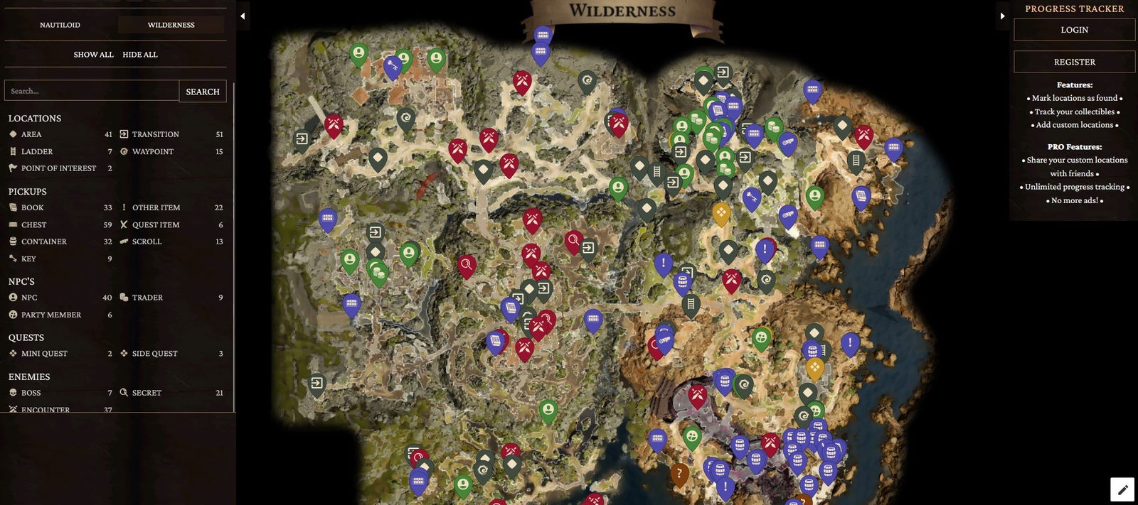 Mapa interactivo de Baldur's Gate 3