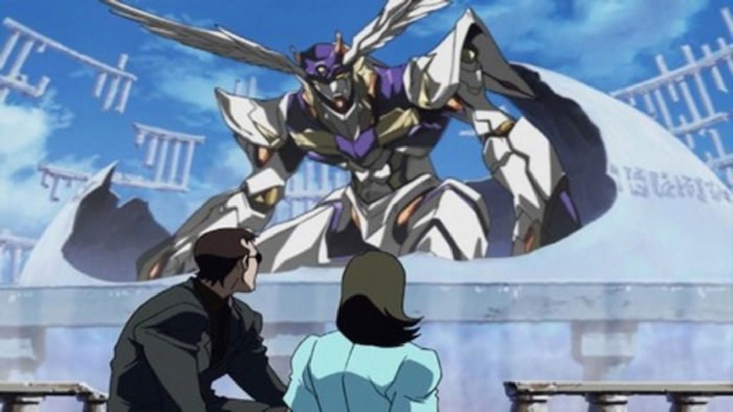 RahXephon, un Robot que solo puede ser controlado por Ayato Kamina , y ambos lucharan por liberar la ciudad de sus agresores