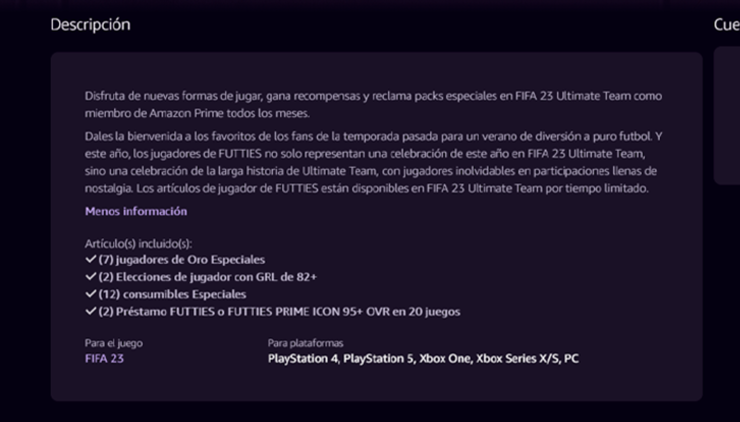 FIFA 23 Ultimate Team: ya disponible el sobre 11 de Prime Gaming