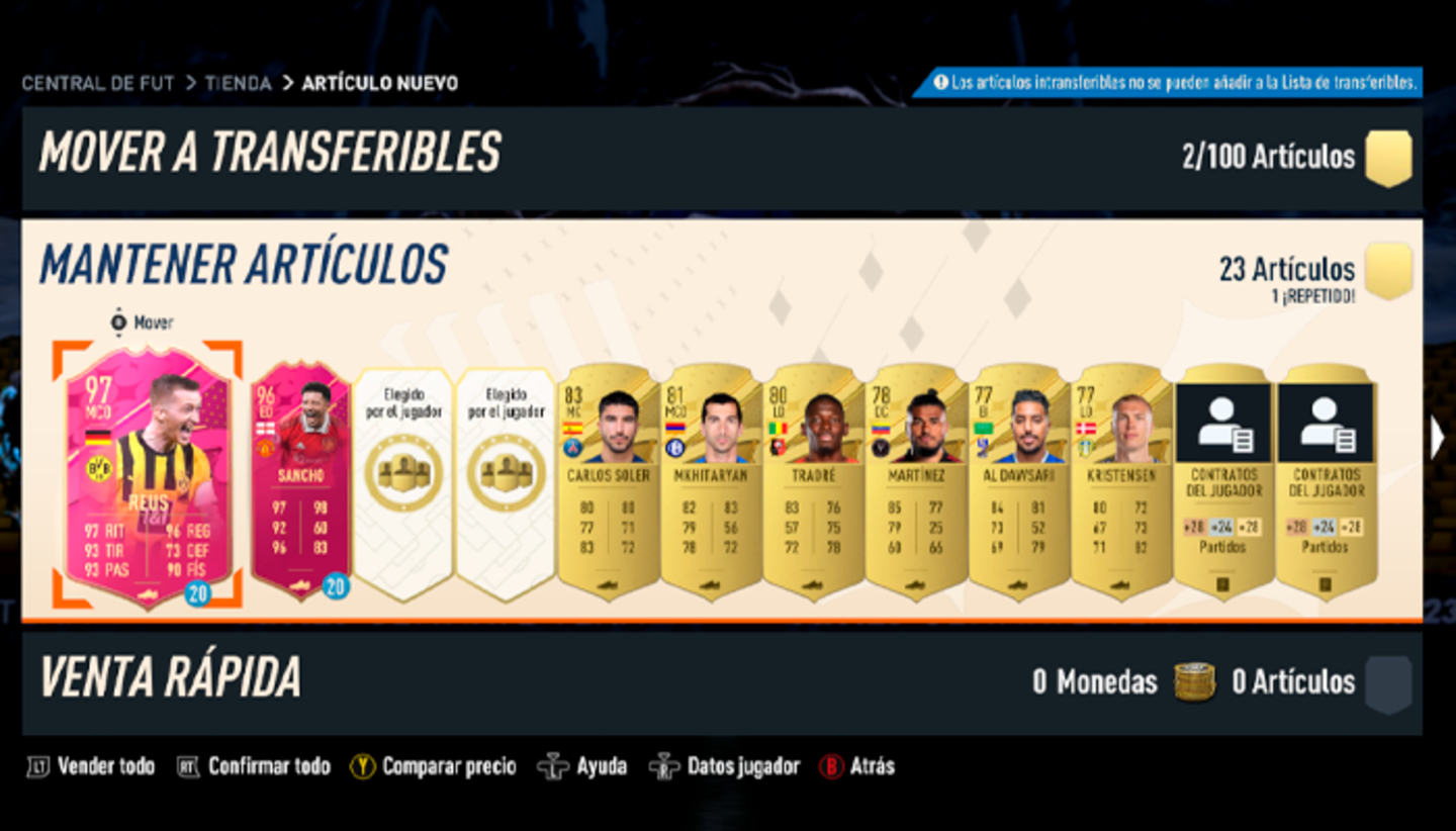 FIFA 23 Ultimate Team: ya disponible el sobre 11 de Prime Gaming