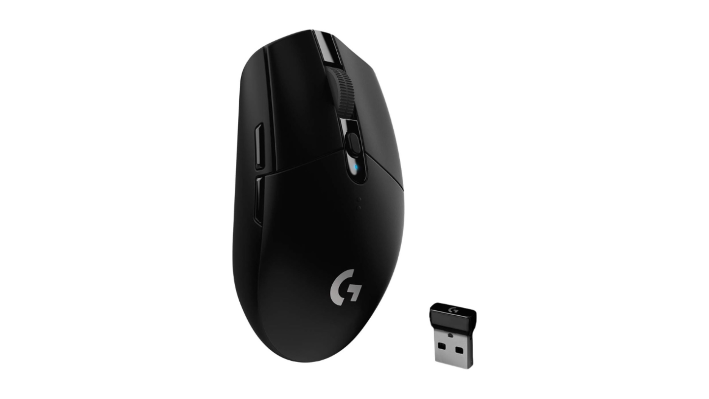 Imagen del ratón de Logitech G305 puesto de pie