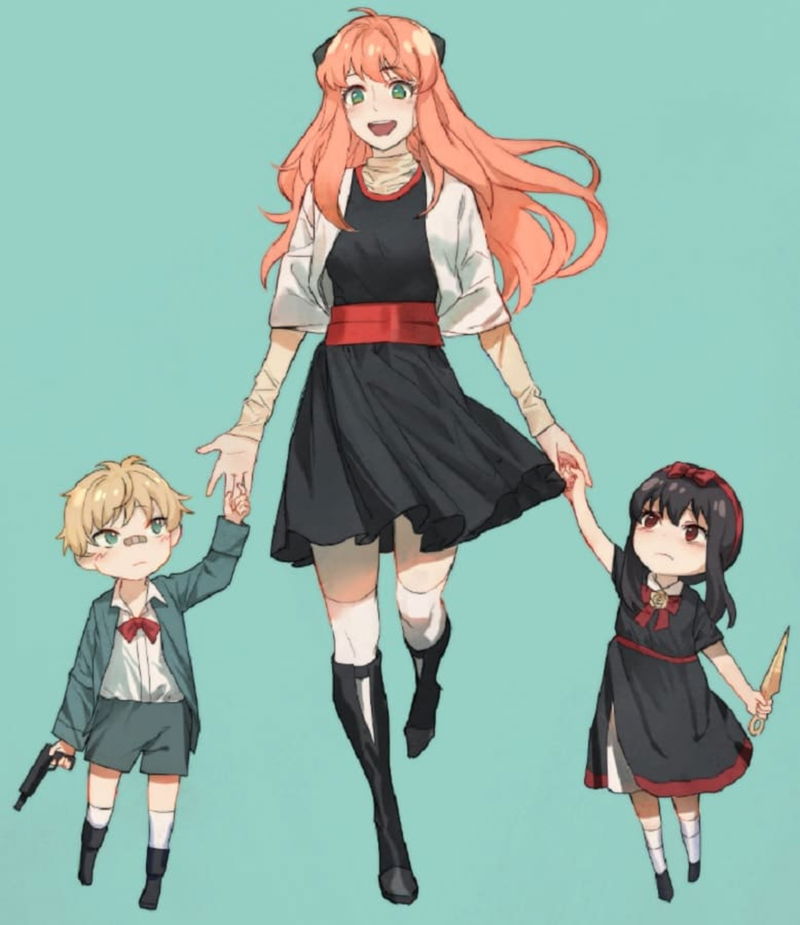 Spy x Family: un fan art imagina a Anya como madre de Loid y Yor Forger