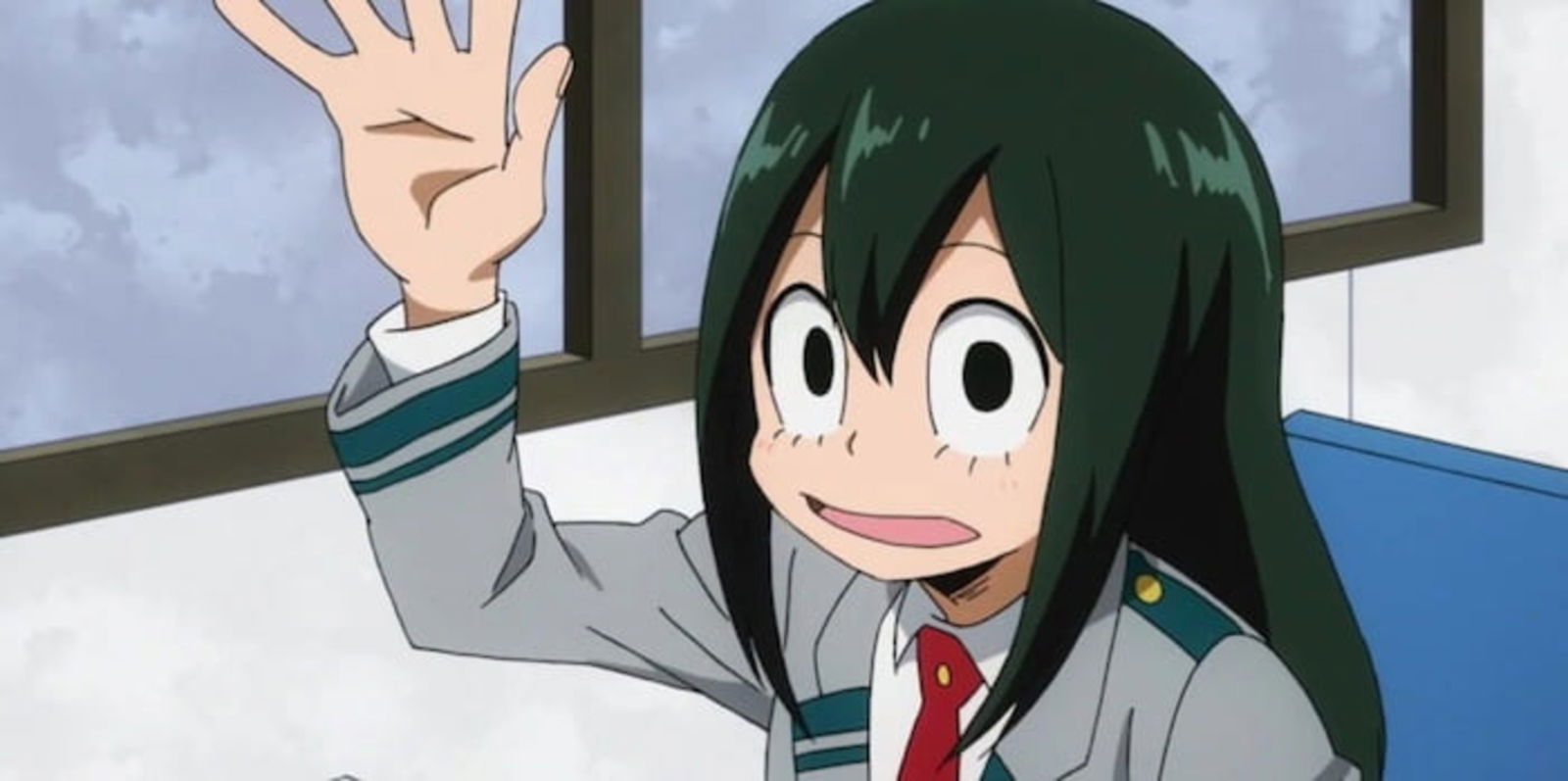 Tsuyu Asui, también conocida como Froppy es una de las estudiantes más valientes de la Clase 1-A