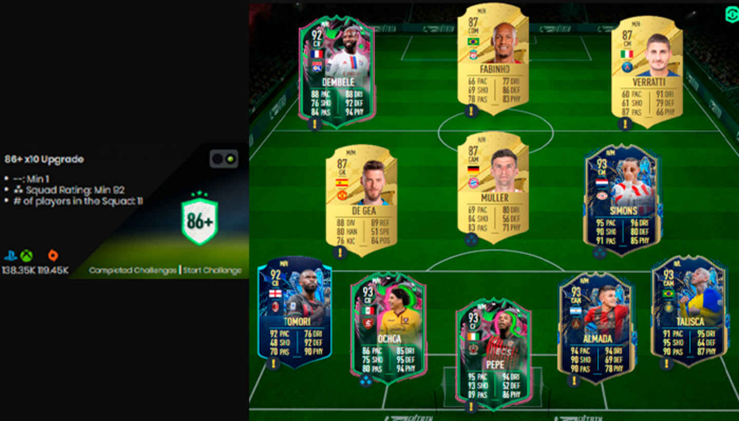 FIFA 23 Ultimate Team: cómo completar la Mejora x10 86+ ¿merece la pena?