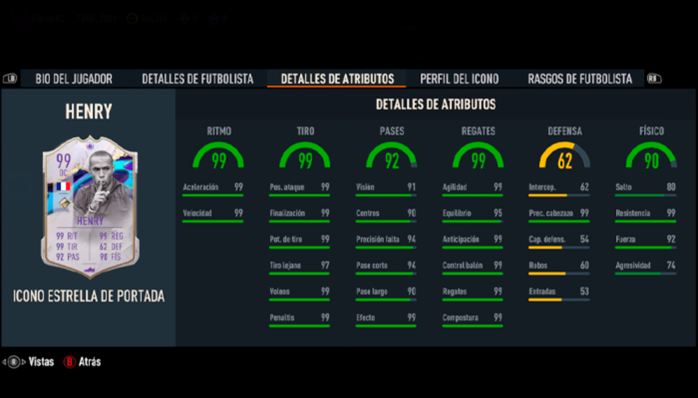 FIFA 23 Ultimate Team: review de Henry Icono Estrella de Portada ¿el mejor DC?