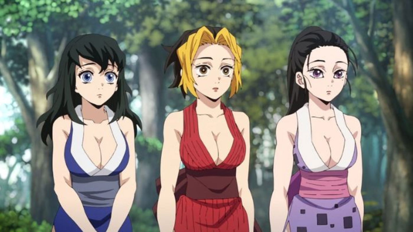 Estas son las tres esposas de Tengen Uzui en Kimetsu no Yaiba