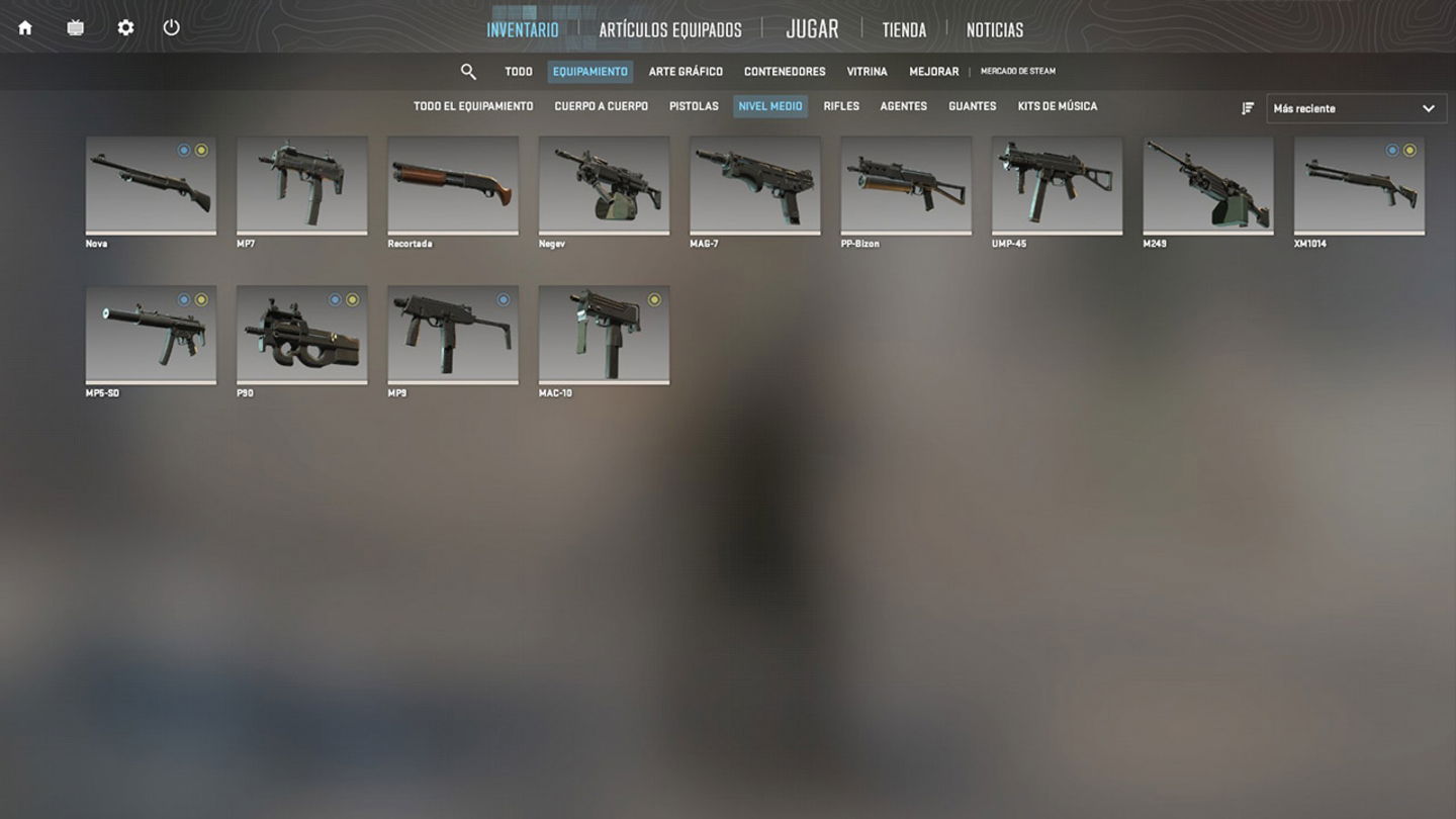 Hay 13 armas medias entre escopetas, subfusiles y ametralladores en Counter-Strike 2