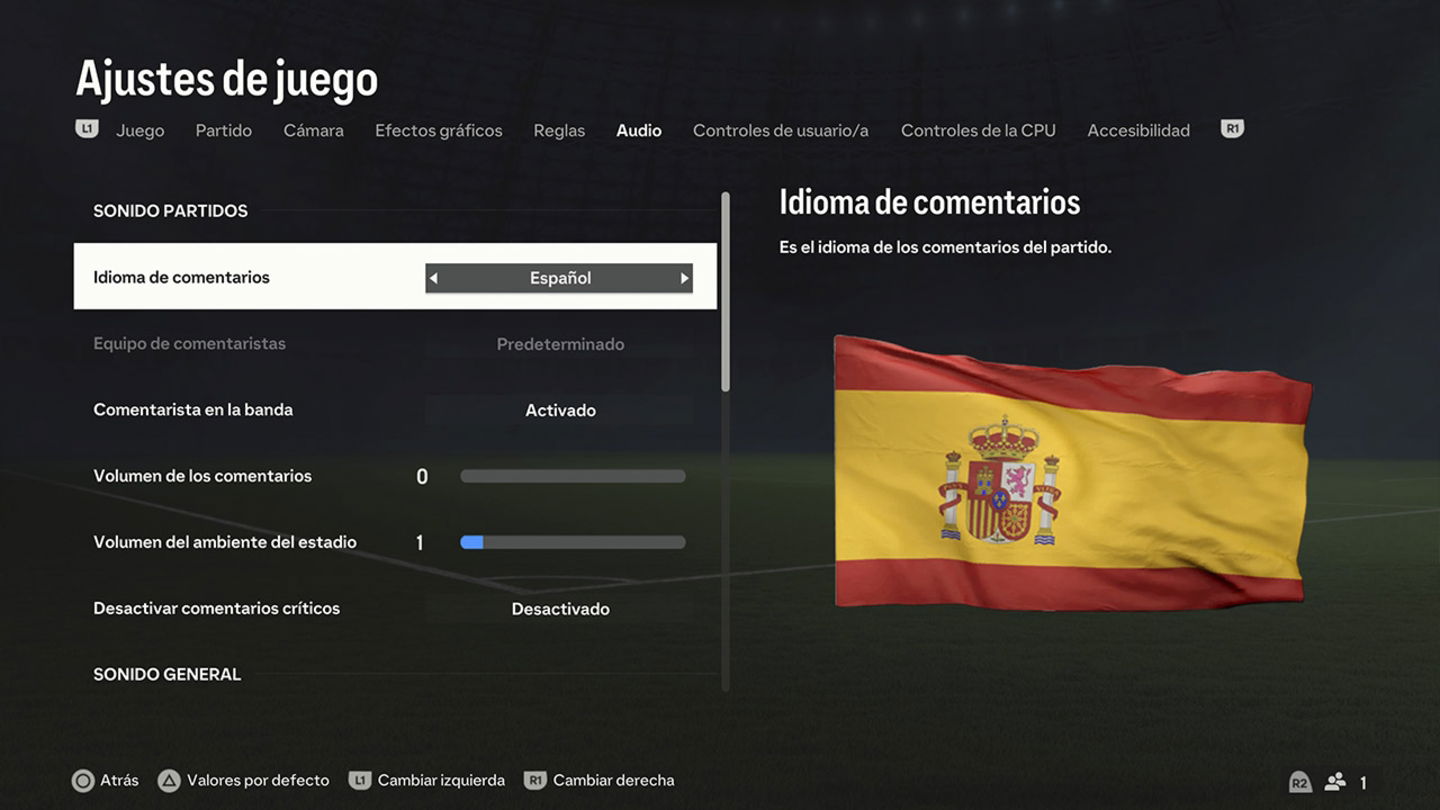 Instrucciones para cambiar comentarista en FIFA