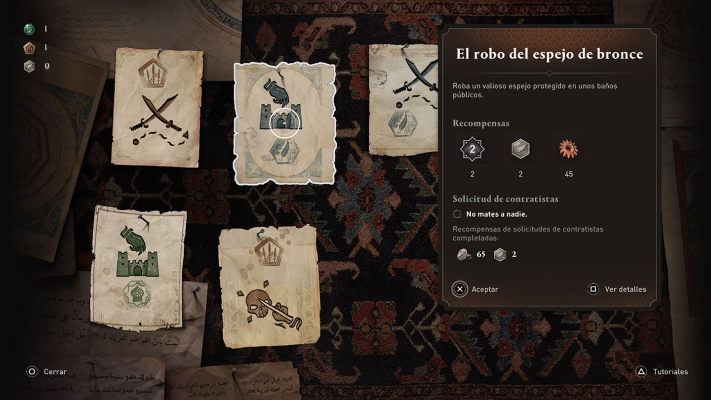 Podremos completar contratos para ganar recompensas en Assassin's Creed Mirage