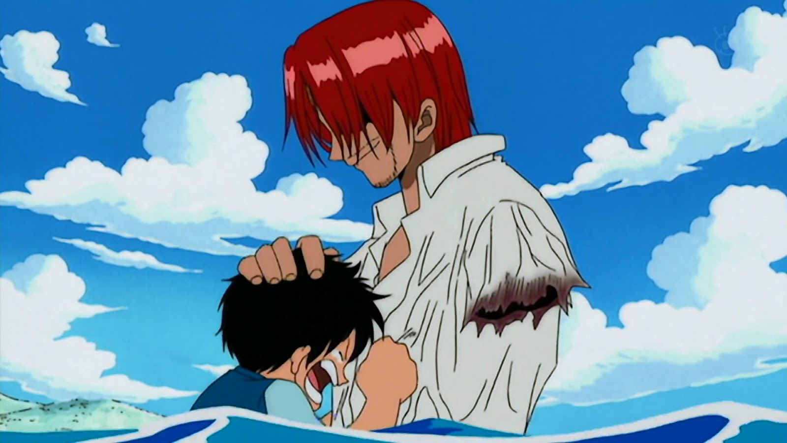 Shanks y Luffy