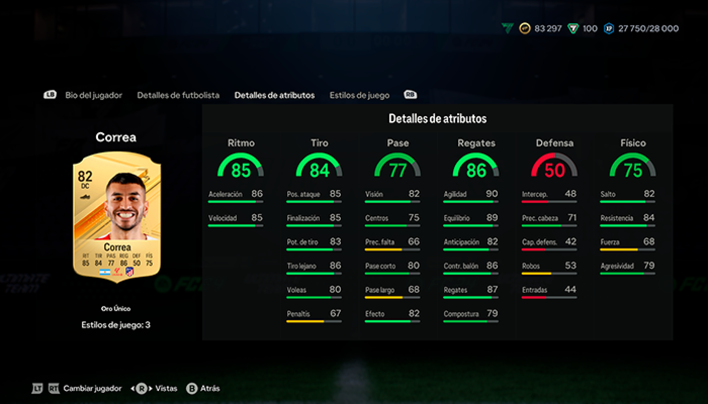 Los 10 mejores DC de EA Sports FC 24 Ultimate Team relación calidad-precio por menos de 50.000 monedas