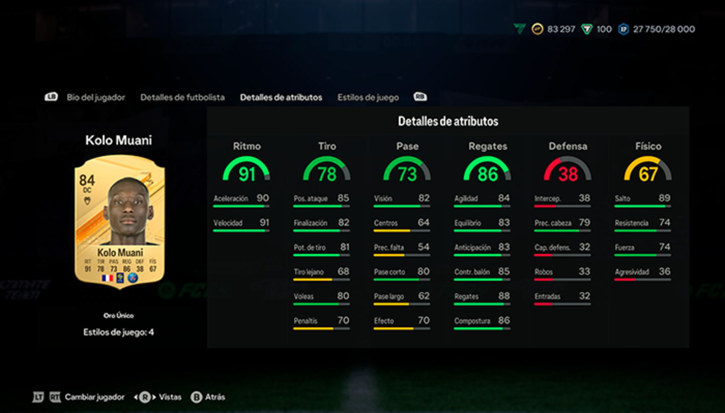 Los 10 mejores DC de EA Sports FC 24 Ultimate Team relación calidad-precio por menos de 50.000 monedas