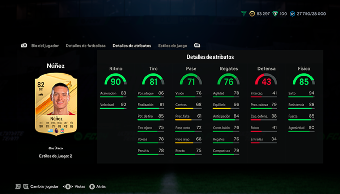 Los 10 mejores DC de EA Sports FC 24 Ultimate Team relación calidad-precio por menos de 50.000 monedas