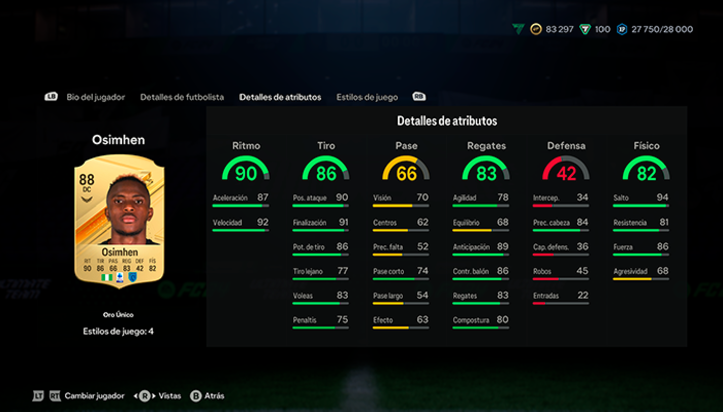 Los 10 mejores DC de EA Sports FC 24 Ultimate Team relación calidad-precio por menos de 50.000 monedas