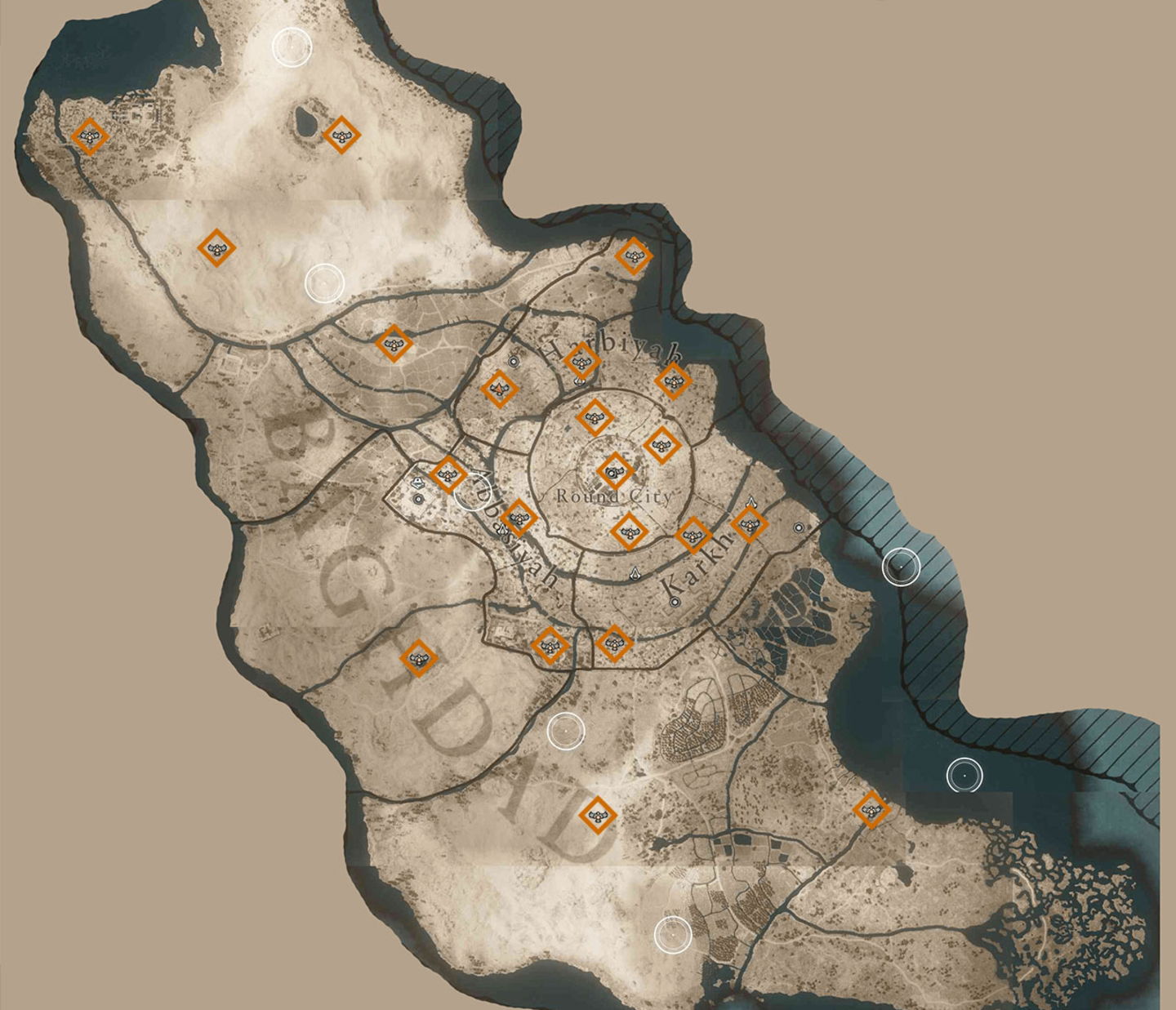 Todas las atalayas del mapa de Bagdad en Assassin's Creed Mirage