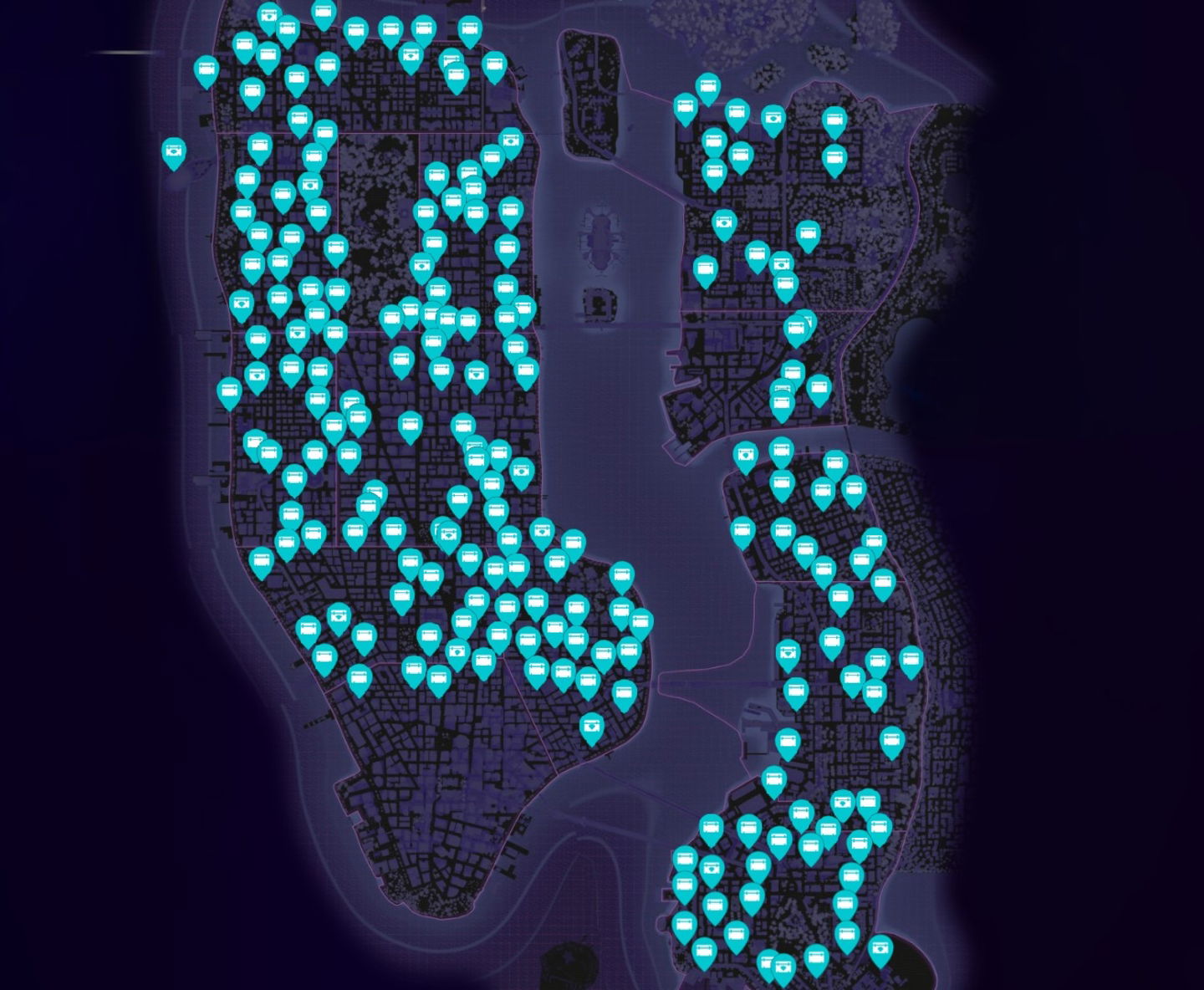 Todos los cofres de componentes por el mapa de Spider-man 2