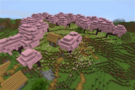 Un jugador de Minecraft descubre una impresionante localización llena de cerezos en flor