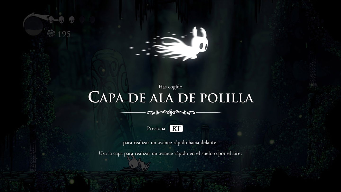 Conseguiremos habilidades y hechizos en puntos concretos de la historia de Hollow Knight