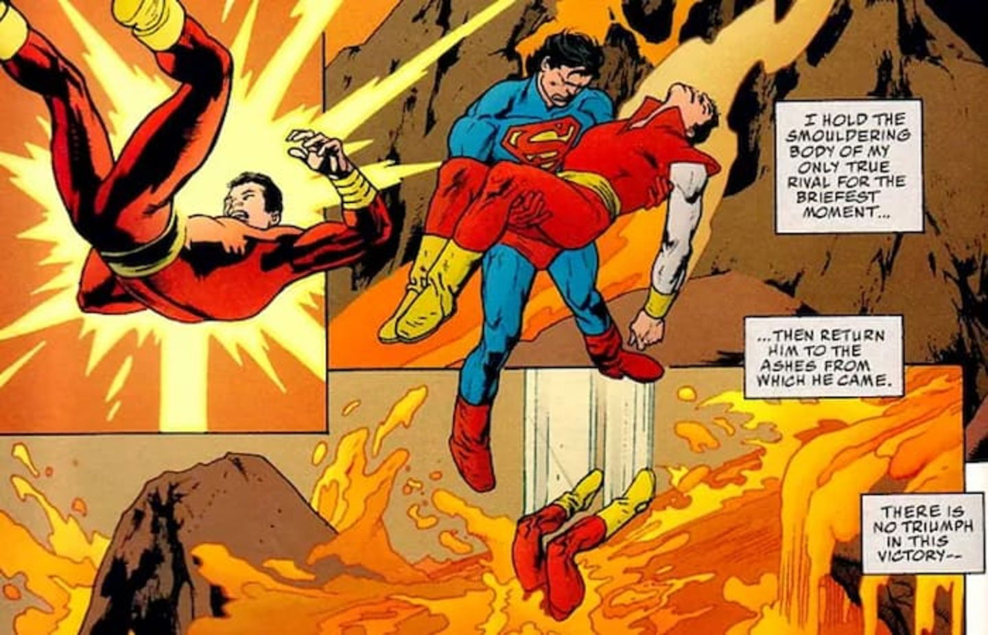 El combate entre Shazam y Superman tuvo un desenlace trágico para todos