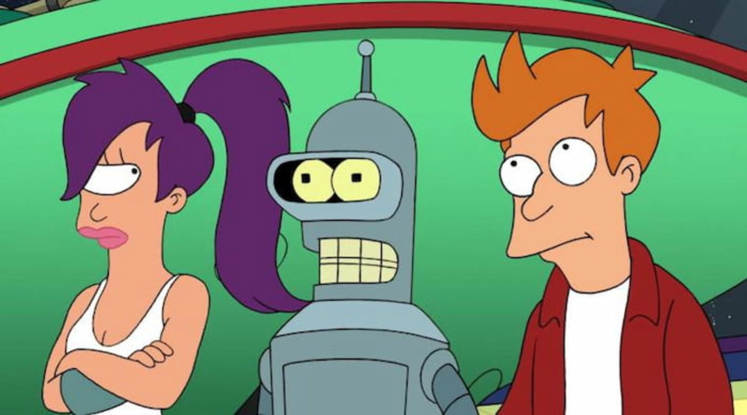 La trama de Futurama suele girar en torno a Fry, Bender y Leela, repartidores empleados de Planet Express