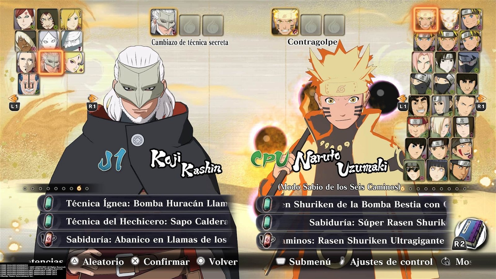 Personajes Ultimate Ninja Storm Connections