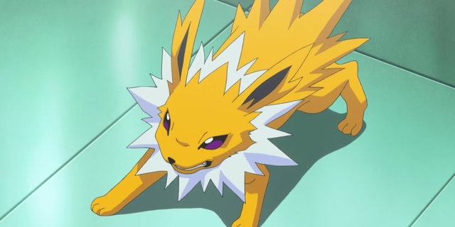 Un artista dibuja una increíble pintura acrílica del Pokémon Jolteon