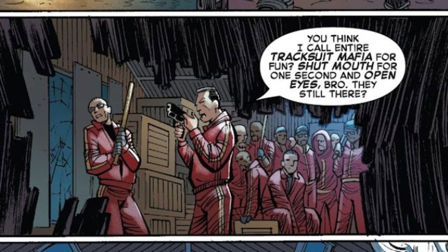 La Tracksuit Mafia es la organización de villanos más patética y Spider-Man lo demuestra