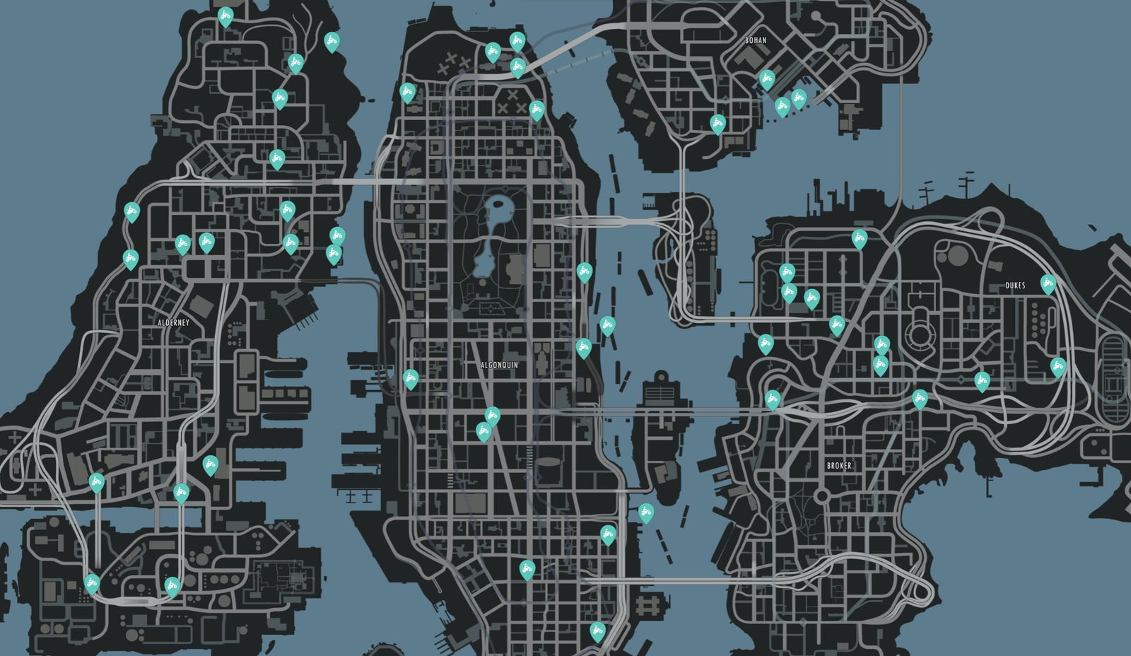 Localización de todos los saltos acrobáticos en GTA IV