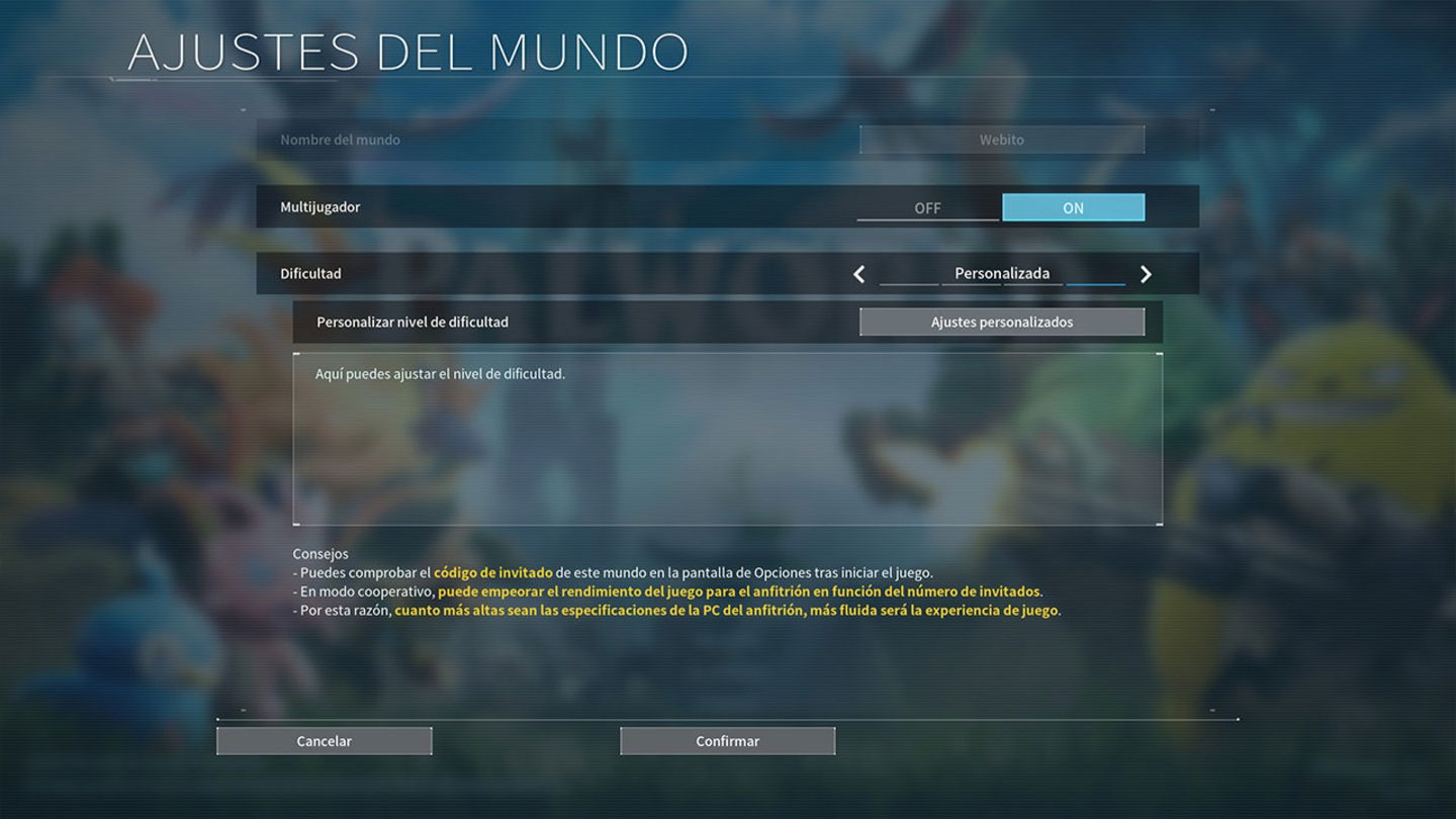 Para jugar con amigos lo más fácil es hacerlo en cooperativo en nuestro propio mundo de Palworld