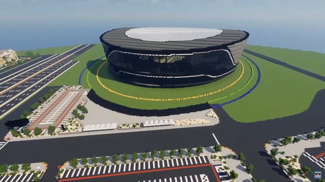 Un jugador de Minecraft tarda 100 horas en construir el estadio de fútbol americano de la Super Bowl 58