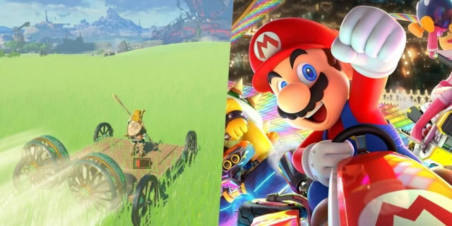 Un jugador de Zelda Tears of the Kingdom convierte Hyrule en un circuito de Mario Kart