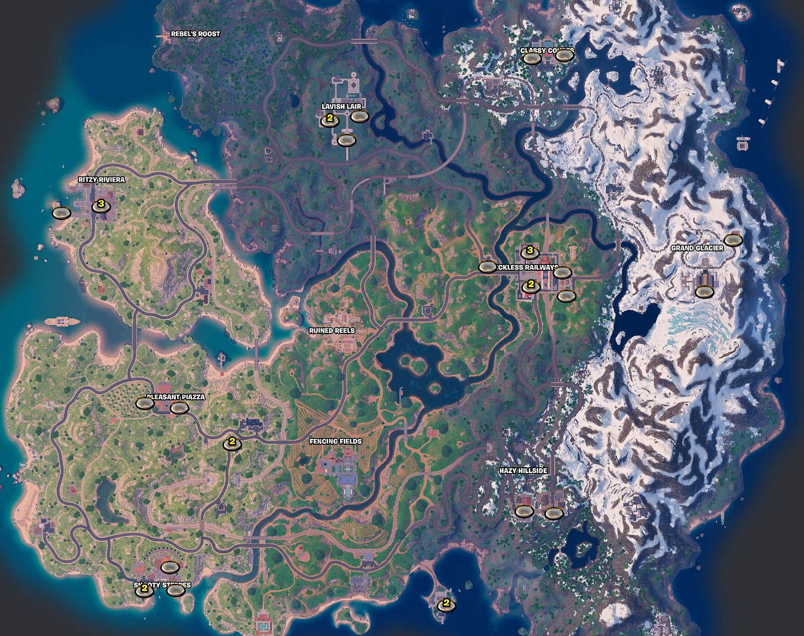 El mapa de Fortnite está lleno de alcantarillas y atajos que podemos tomar