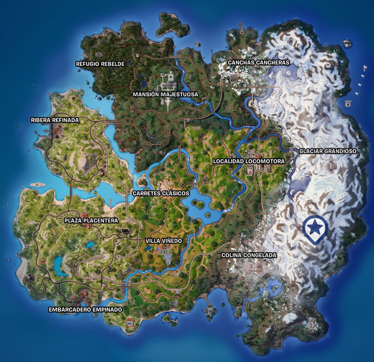 Localización de la Cima Superior en Fortnite