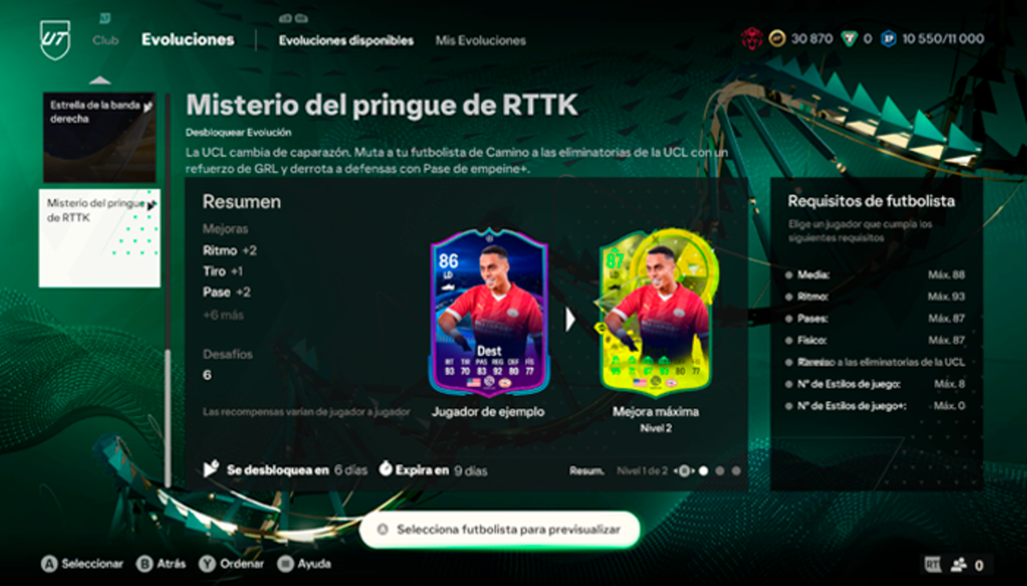 EA Sports FC 24 Ultimate Team: las mejores opciones para la evolución de cartas RTTK