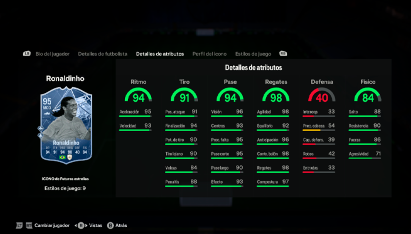 EA Sports FC 24 Ultimate Team nos da la opción de jugar con el Ronaldinho que llegó al Barça