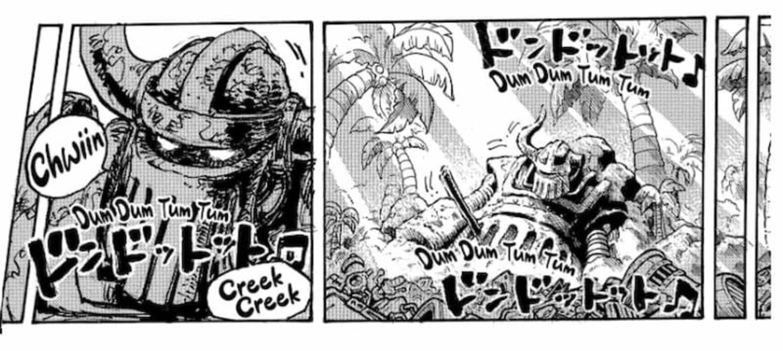 Todo parece indicar que el Gear Fifth de Luffy tiene la capacidad de controlar a e impulsar al Gigante de Hierro