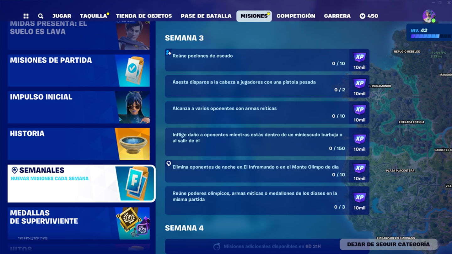 Las misiones de la semana 3 ya están disponibles en Fortnite C5T2