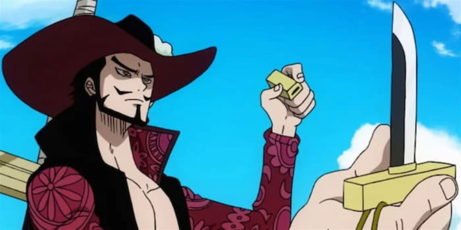 Mihawk es un espadachín extremadamente poderoso y que incluso ha humillado a Zoro