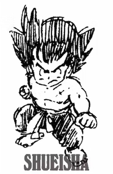 Boceto oficial de Goku hecho por Akira Toriyama