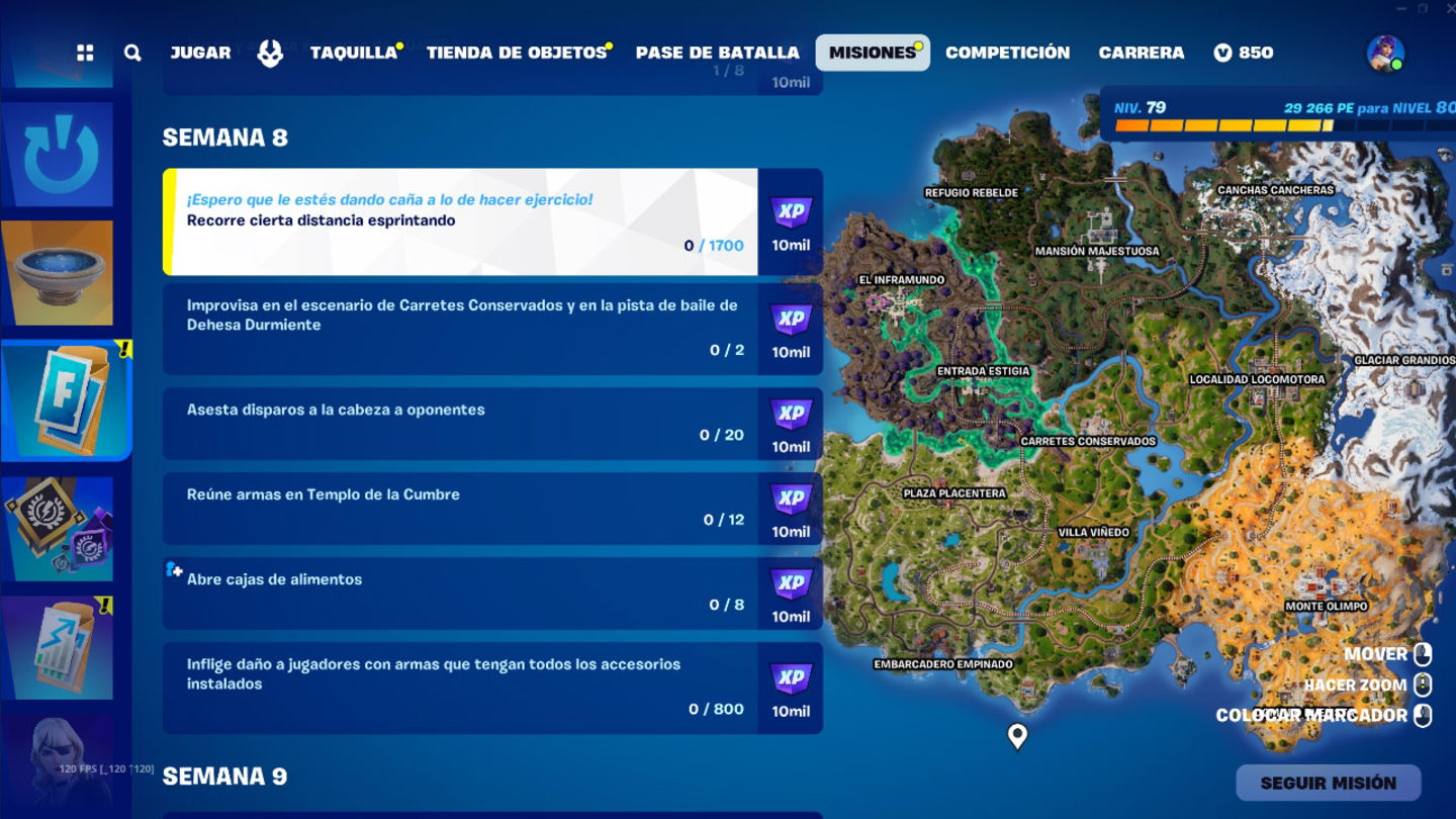 Las misiones de la semana 8 ya están disponibles en Fortnite C5T2