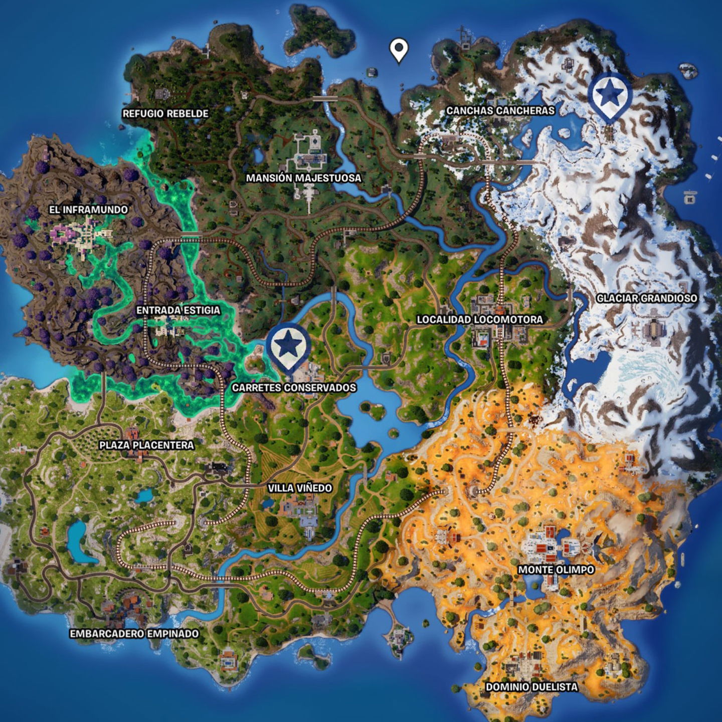 Localizaciones para improvisar en Fortnite C5T2