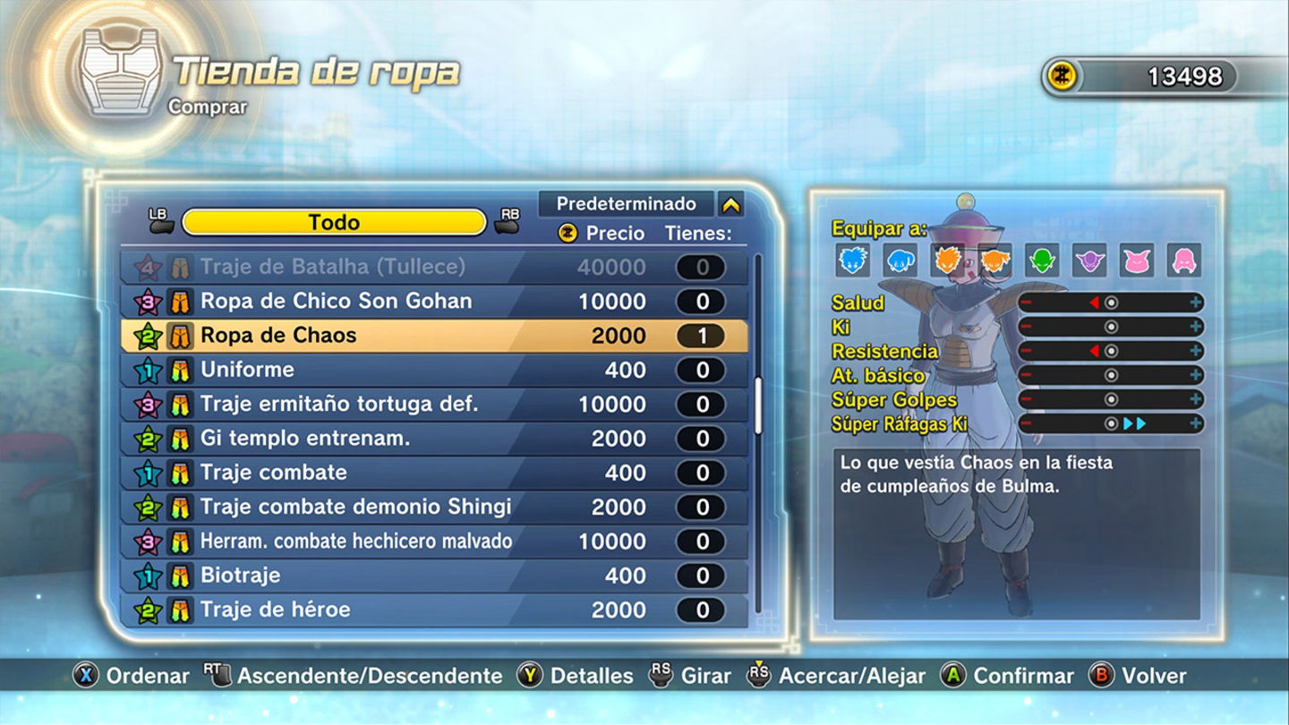 Necesitaremos muchos zenis en Xenoverse 2 para comprar artículos o servicios