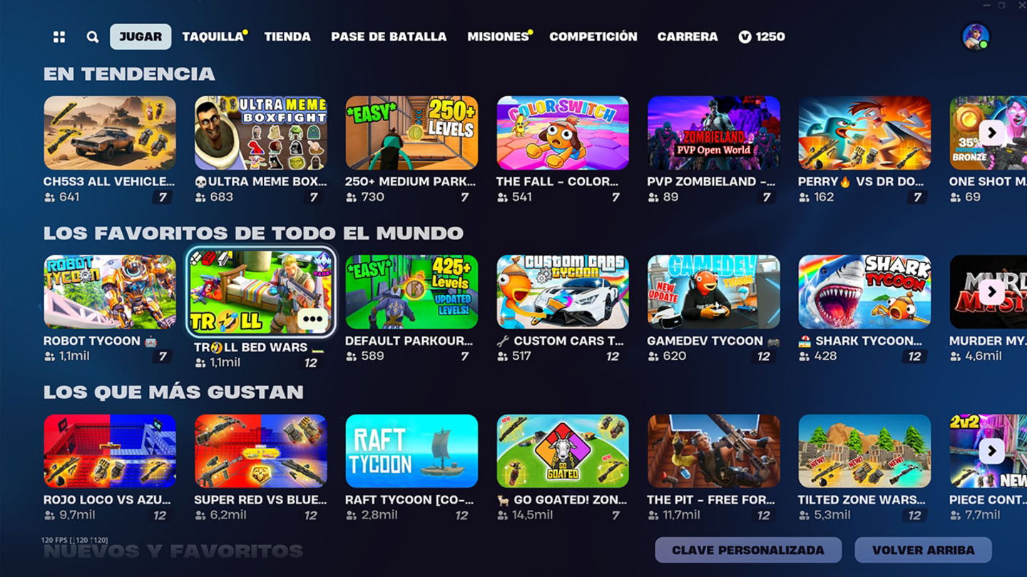 Ahora mismo los modos de juego de la comunidad son los que más XP pueden dar