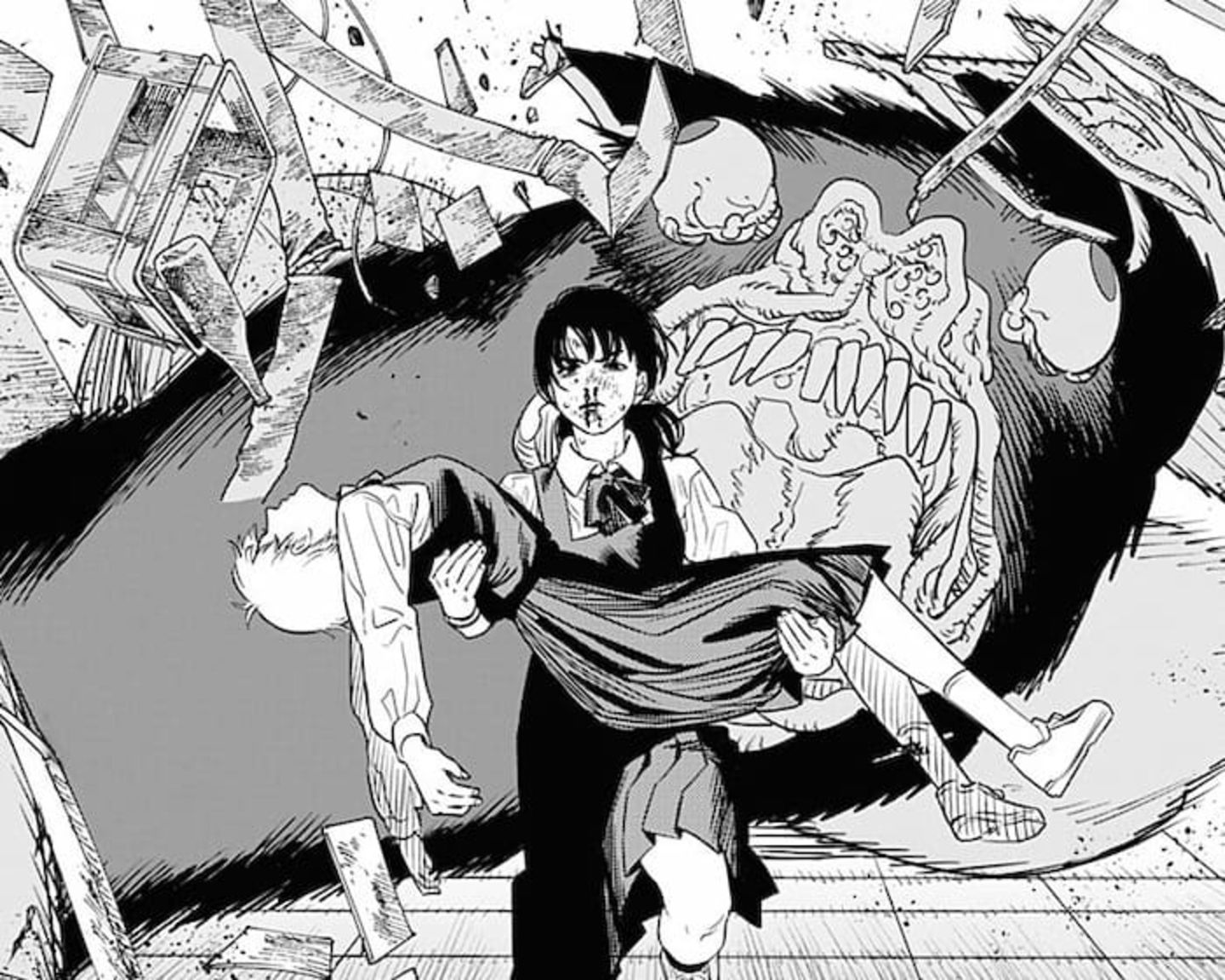 Asa asumió el rol principal durante un tiempo debido a que Denji ya no estaba actuando como Chainsaw Man