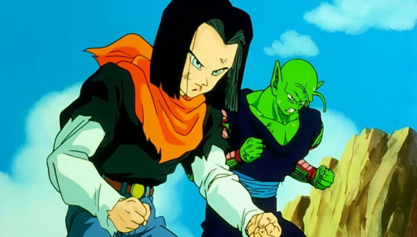 Esta ilustración especial corresponde al combate entre el Androide 17 y Cell