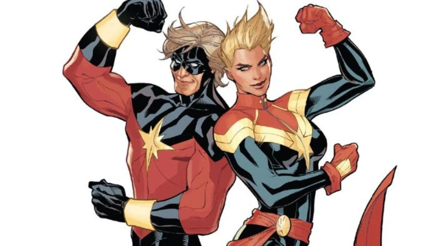  Este traje de Capitana Marvel es un tributo a su mentor, Mar-Vell