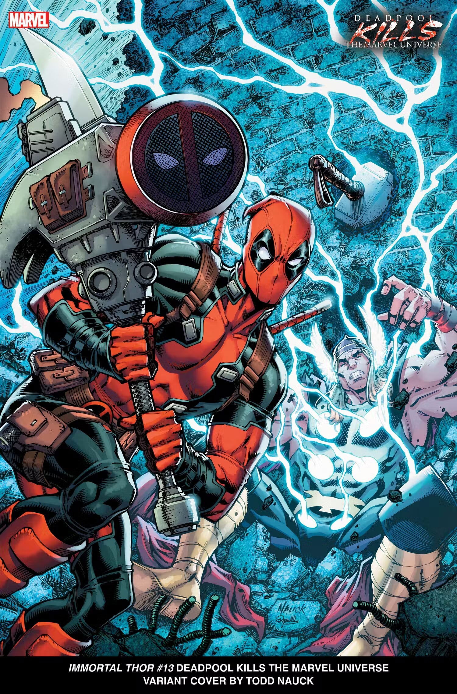 Marvel muestra el sorprendente Mjolnir de Deadpool como una épica ...