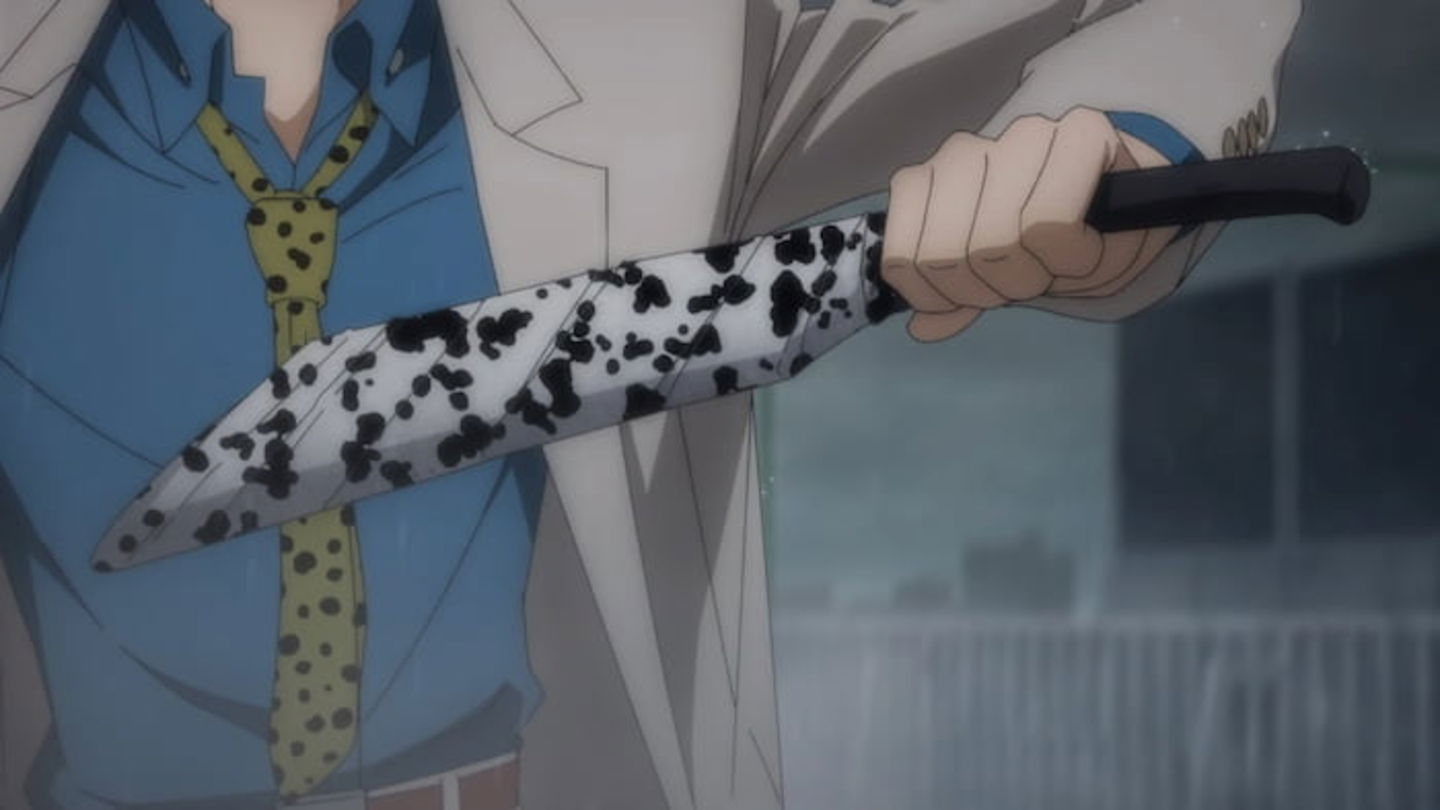 La espada enfundada de Nanami no tiene ninguna característica peculiar, pero en sus manos es muy poderosa
