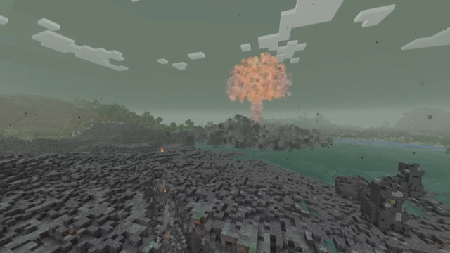 Así es la explosión nuclear más realista que podrás ver en Minecraft