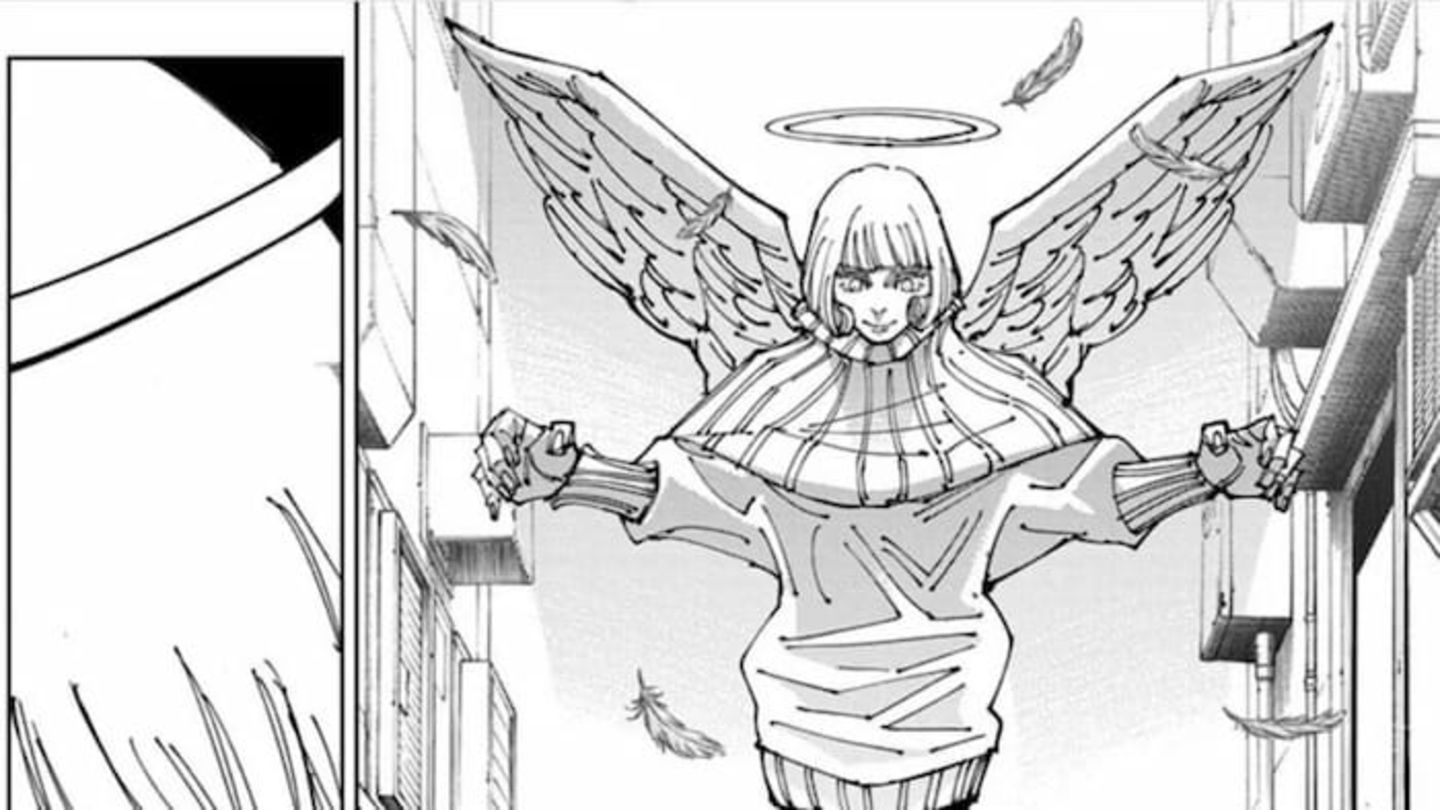 Angel/Hana ha aparecido en el campo de batalla para acabar con Sukuna utilizando la "Escalera de Jacob"